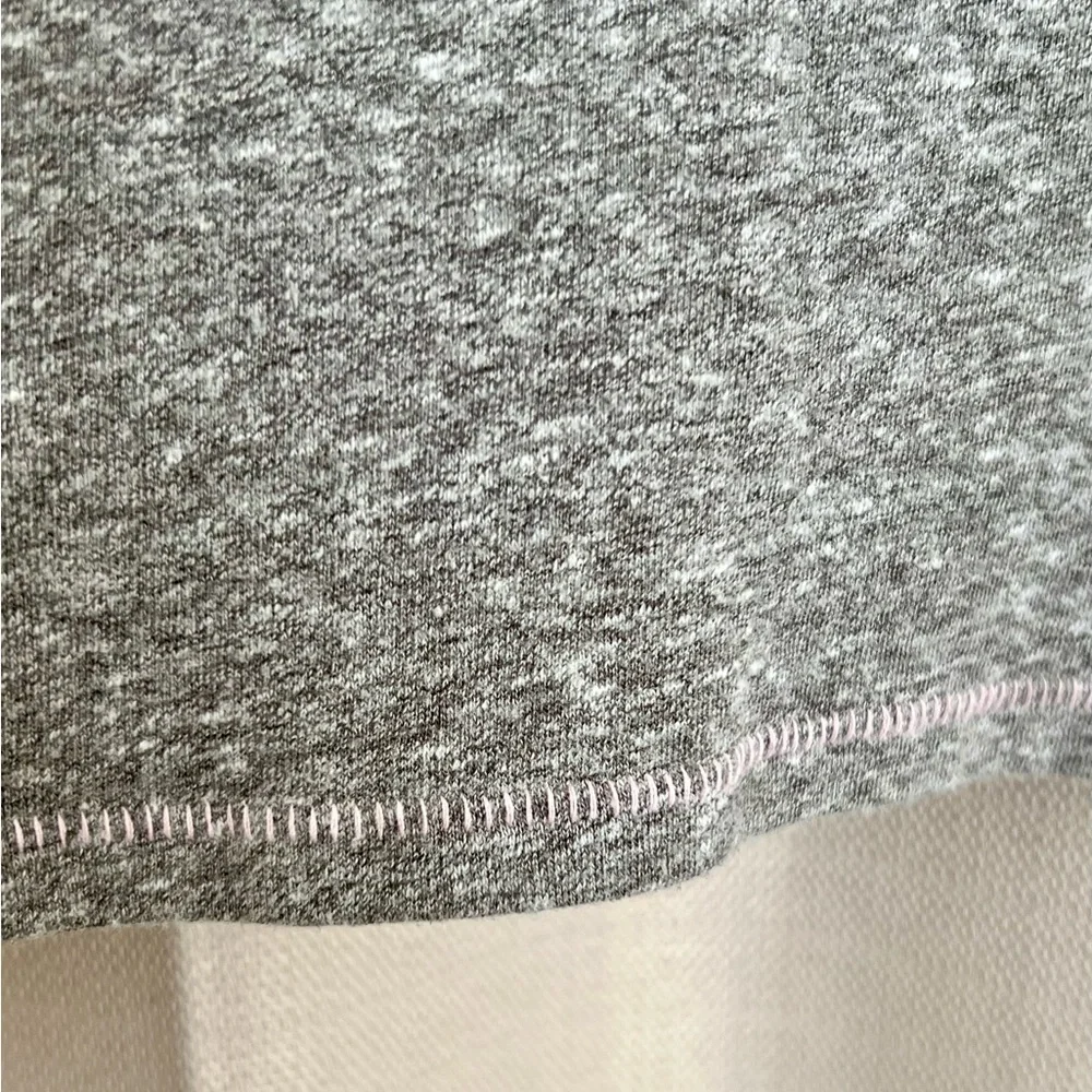 Cat & Jack Gray Tee Kids L (10/12) w/ Pink Hemline